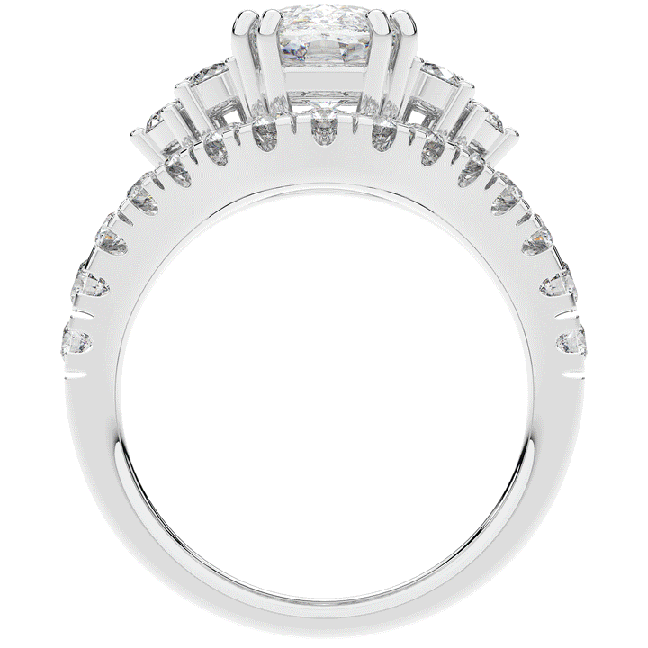 3.10CT.TW CUSHION LAB DIAMOND HALO ENGAGEMENT RING - Nazarelle