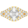 3.10CT.TW CUSHION LAB DIAMOND HALO ENGAGEMENT RING - Nazarelle