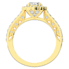 1.75CT.TW OVAL LAB DIAMOND HALO ENGAGEMENT RING - Nazarelle