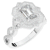 1.90CT.TW EMERALD CUT LAB DIAMOND HALO ENGAGEMENT RING - Nazarelle