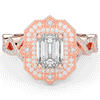1.90CT.TW EMERALD CUT LAB DIAMOND HALO ENGAGEMENT RING - Nazarelle