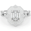 1.90CT.TW EMERALD CUT LAB DIAMOND HALO ENGAGEMENT RING - Nazarelle