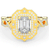 1.90CT.TW EMERALD CUT LAB DIAMOND HALO ENGAGEMENT RING - Nazarelle