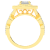 1.90CT.TW EMERALD CUT LAB DIAMOND HALO ENGAGEMENT RING - Nazarelle
