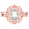 1.90CT.TW EMERALD CUT LAB DIAMOND HALO ENGAGEMENT RING - Nazarelle