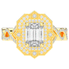 1.90CT.TW EMERALD CUT LAB DIAMOND HALO ENGAGEMENT RING - Nazarelle