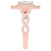 1.90CT.TW RADIANT LAB DIAMOND HALO ENGAGEMENT RING - Nazarelle