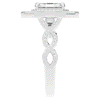 1.90CT.TW RADIANT LAB DIAMOND HALO ENGAGEMENT RING - Nazarelle
