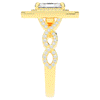 1.90CT.TW RADIANT LAB DIAMOND HALO ENGAGEMENT RING - Nazarelle