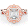 1.90CT.TW RADIANT LAB DIAMOND HALO ENGAGEMENT RING - Nazarelle
