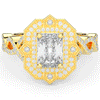 1.90CT.TW RADIANT LAB DIAMOND HALO ENGAGEMENT RING - Nazarelle