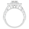 1.90CT.TW RADIANT LAB DIAMOND HALO ENGAGEMENT RING - Nazarelle