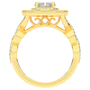 1.90CT.TW RADIANT LAB DIAMOND HALO ENGAGEMENT RING - Nazarelle