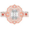 1.90CT.TW RADIANT LAB DIAMOND HALO ENGAGEMENT RING - Nazarelle