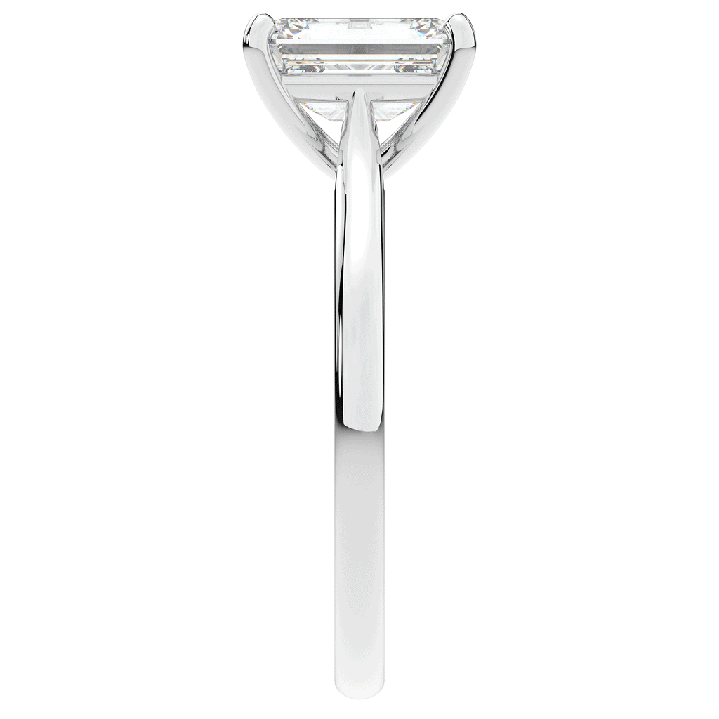 2.00CT.TW EMERALD CUT LAB DIAMOND SOLITAIRE ENGAGEMENT RING - Nazarelle