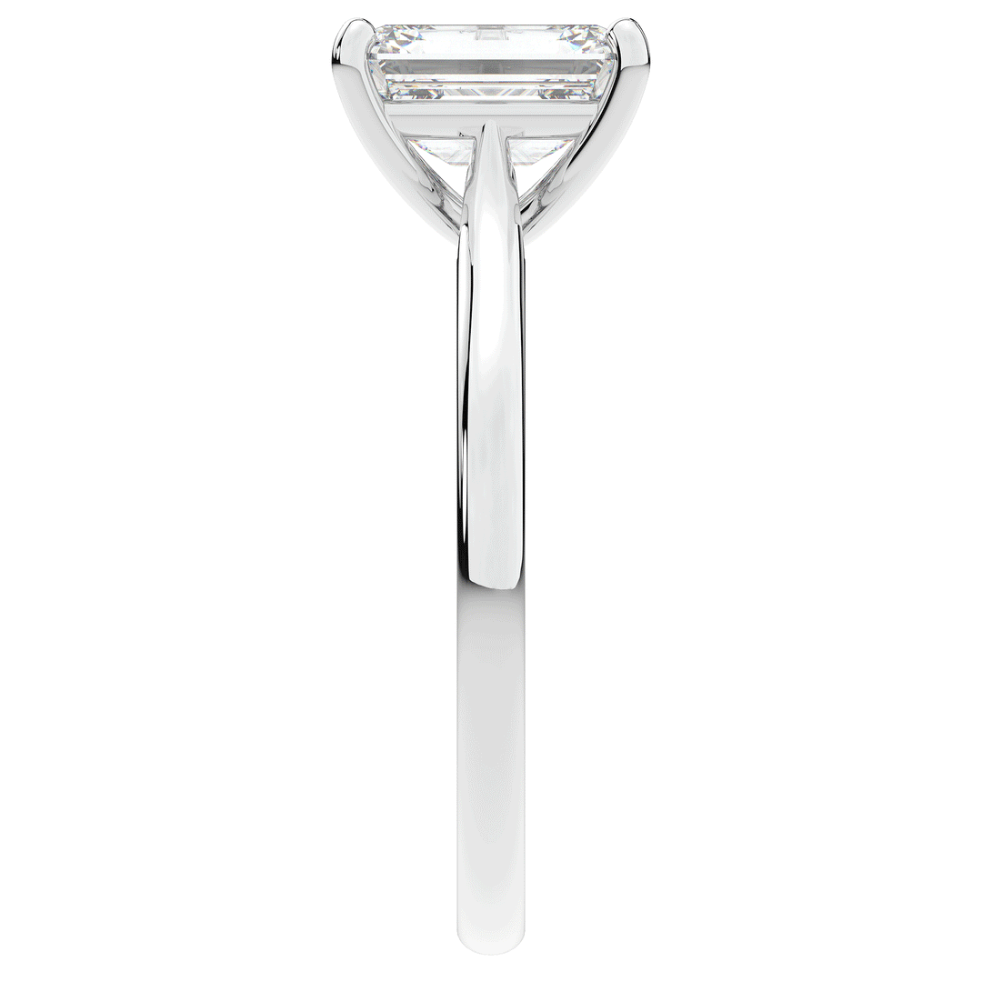 2.00CT.TW EMERALD CUT LAB DIAMOND SOLITAIRE ENGAGEMENT RING - Nazarelle