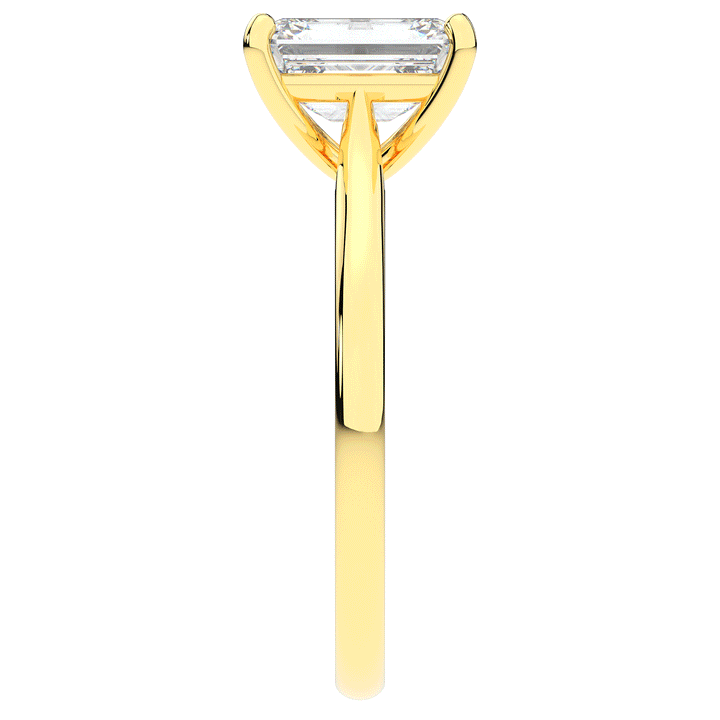 2.00CT.TW EMERALD CUT LAB DIAMOND SOLITAIRE ENGAGEMENT RING - Nazarelle