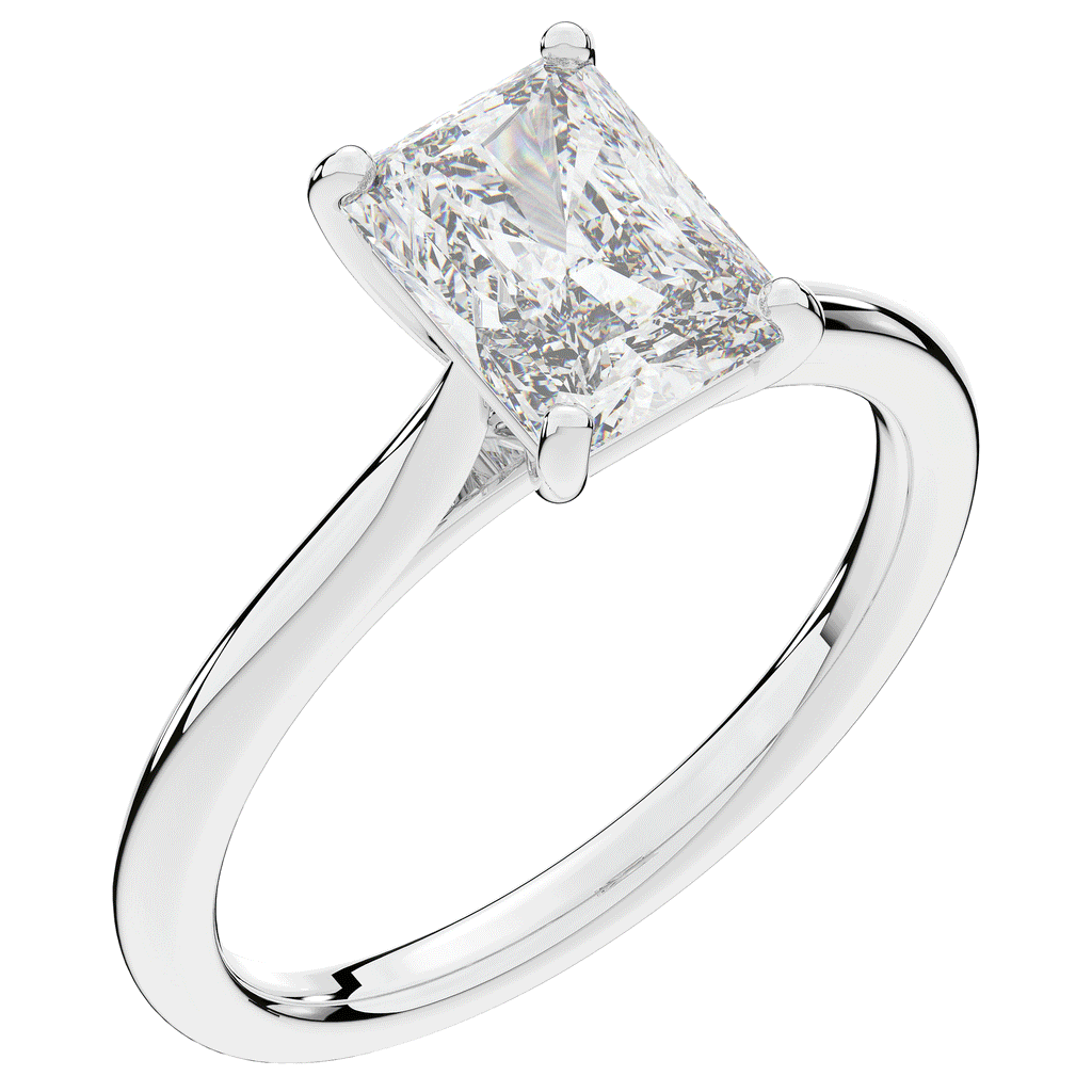 2.00CT RADIANT LAB DIAMOND SOLITAIRE ENGAGEMENT RING - Nazarelle
