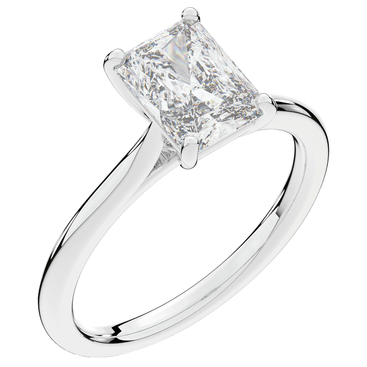 2.00CT RADIANT LAB DIAMOND SOLITAIRE ENGAGEMENT RING - Nazarelle