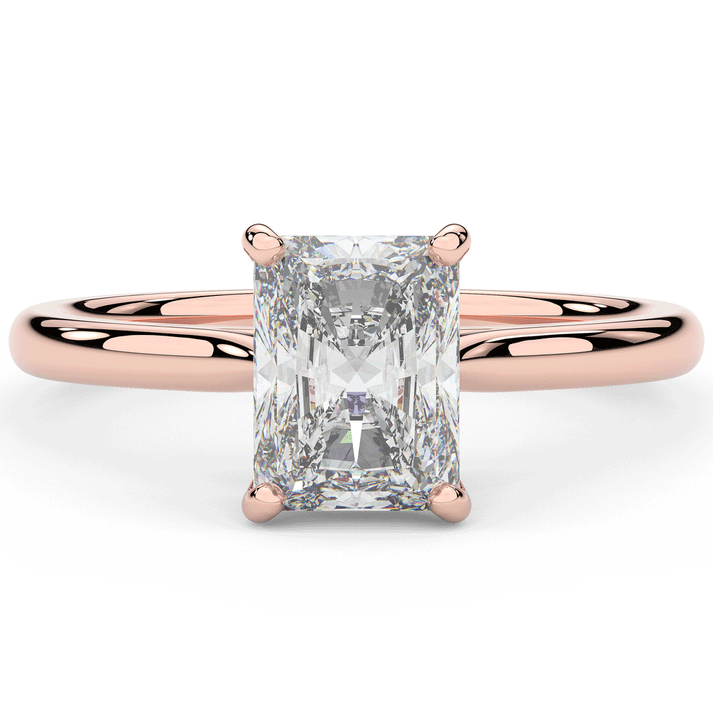 2.00CT RADIANT LAB DIAMOND SOLITAIRE ENGAGEMENT RING - Nazarelle
