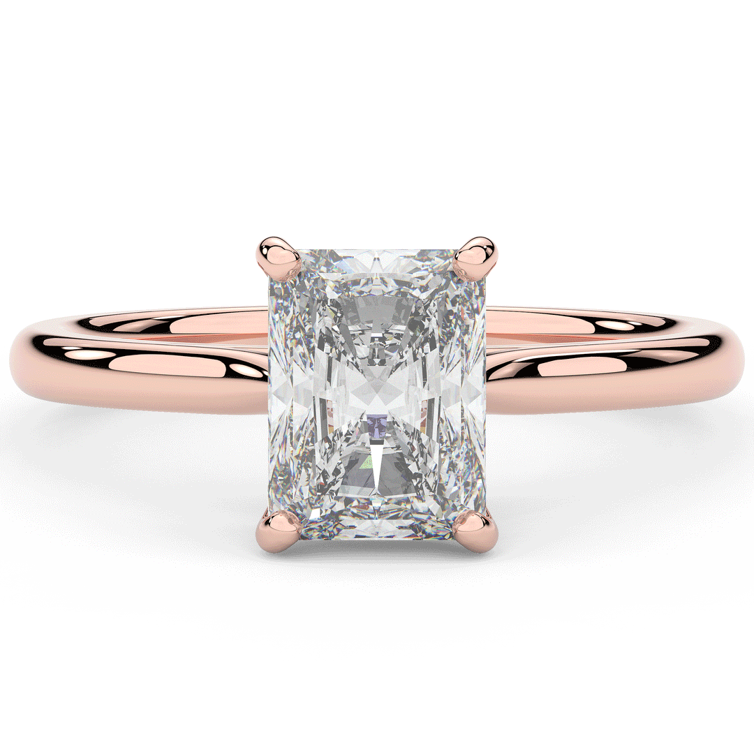 2.00CT RADIANT LAB DIAMOND SOLITAIRE ENGAGEMENT RING - Nazarelle