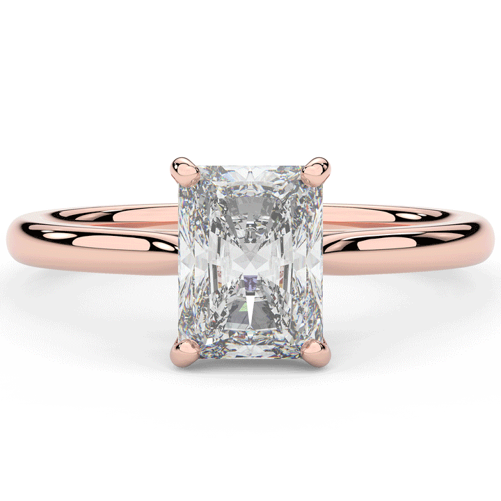 2.00CT RADIANT LAB DIAMOND SOLITAIRE ENGAGEMENT RING - Nazarelle