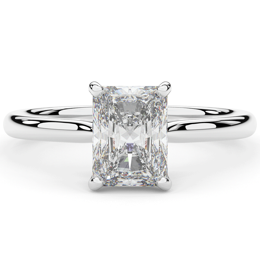 2.00CT RADIANT LAB DIAMOND SOLITAIRE ENGAGEMENT RING - Nazarelle