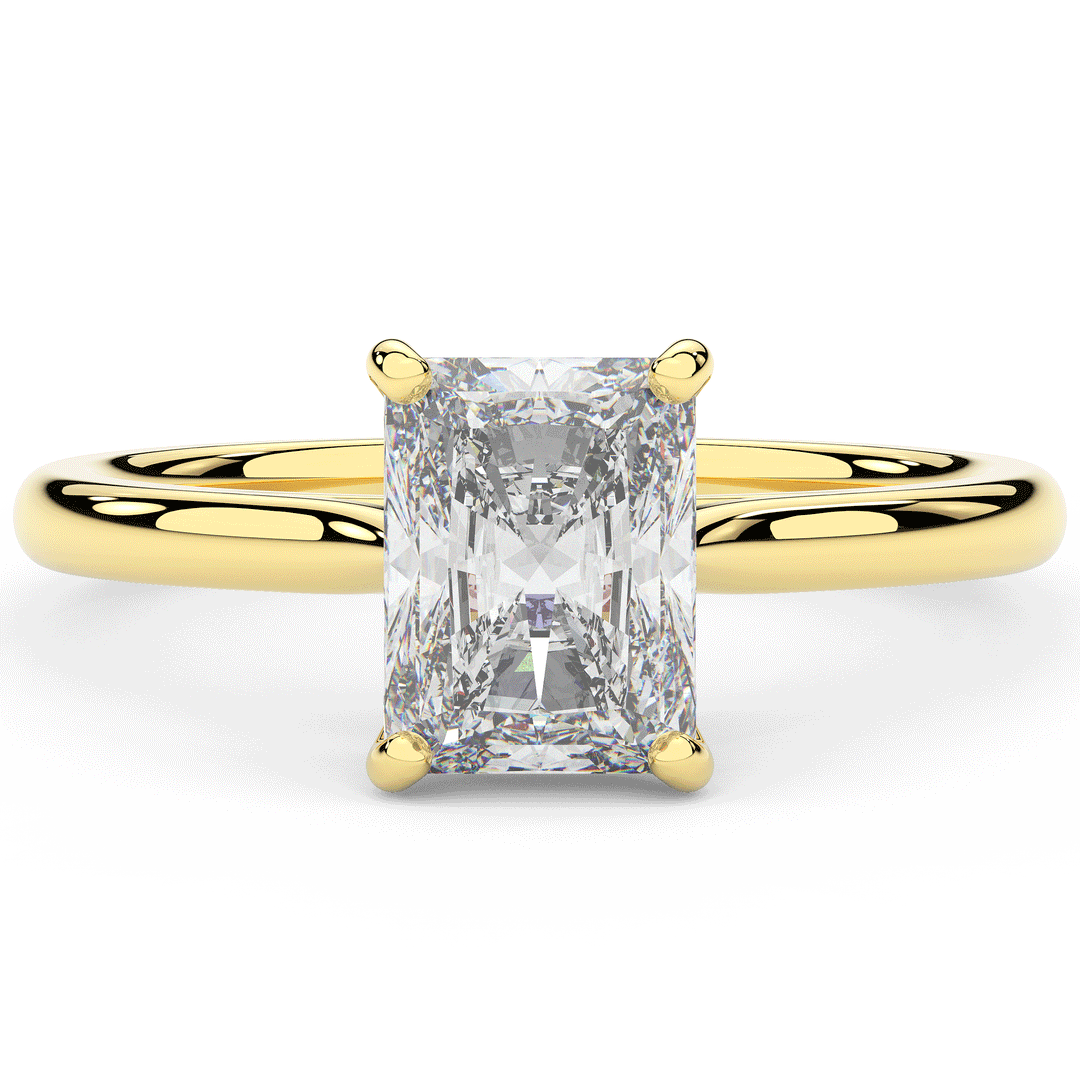 2.00CT RADIANT LAB DIAMOND SOLITAIRE ENGAGEMENT RING - Nazarelle