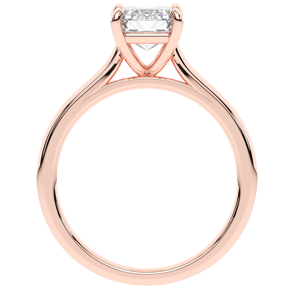 2.00CT.TW EMERALD CUT LAB DIAMOND SOLITAIRE ENGAGEMENT RING - Nazarelle