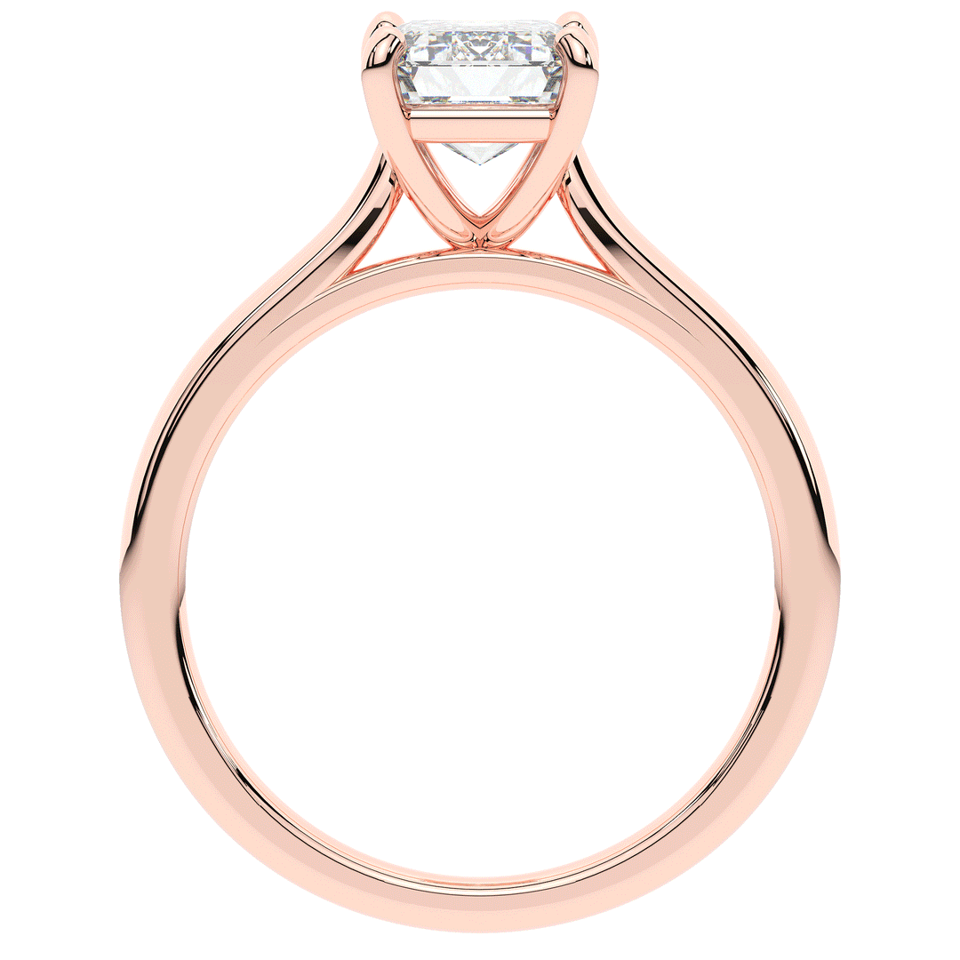 2.00CT.TW EMERALD CUT LAB DIAMOND SOLITAIRE ENGAGEMENT RING - Nazarelle
