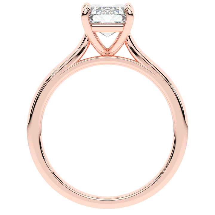 2.00CT.TW EMERALD CUT LAB DIAMOND SOLITAIRE ENGAGEMENT RING - Nazarelle