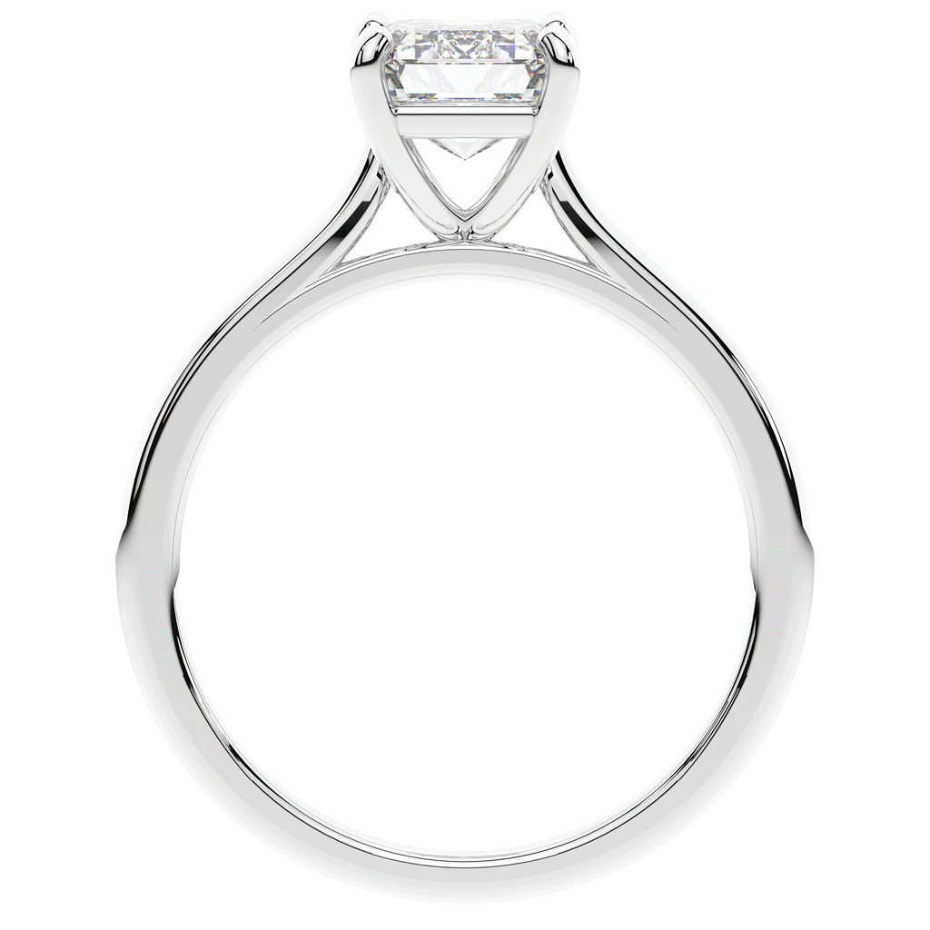 2.00CT.TW EMERALD CUT LAB DIAMOND SOLITAIRE ENGAGEMENT RING - Nazarelle