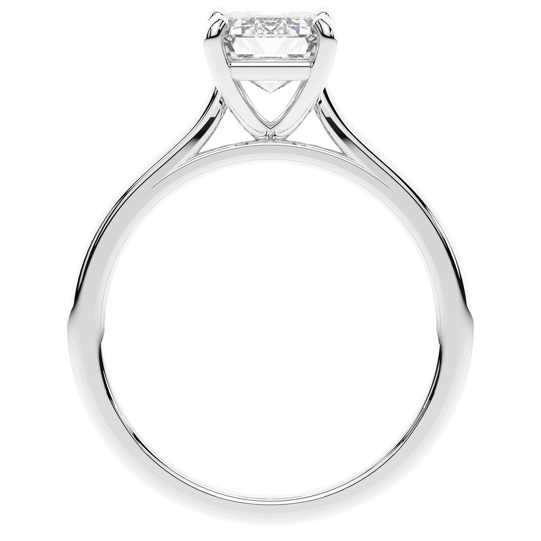 2.00CT.TW EMERALD CUT LAB DIAMOND SOLITAIRE ENGAGEMENT RING - Nazarelle