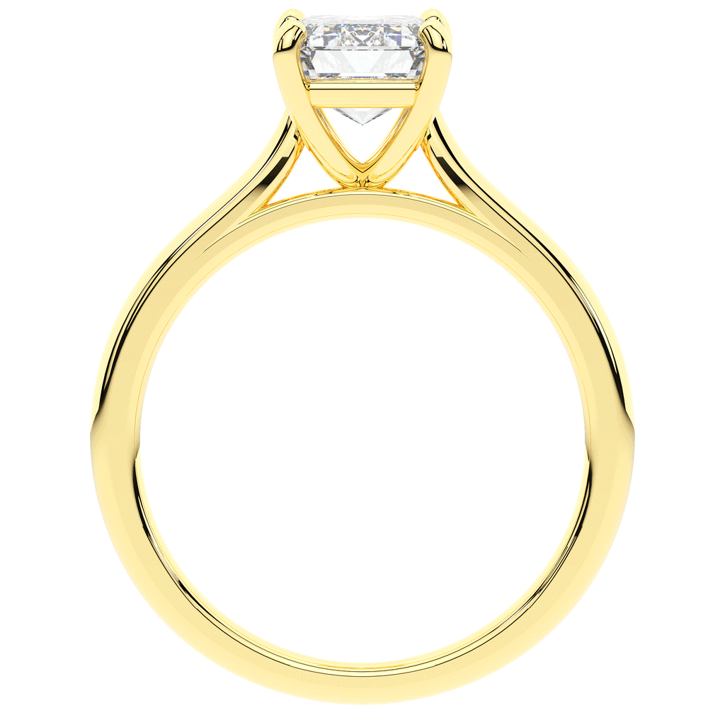 2.00CT.TW EMERALD CUT LAB DIAMOND SOLITAIRE ENGAGEMENT RING - Nazarelle