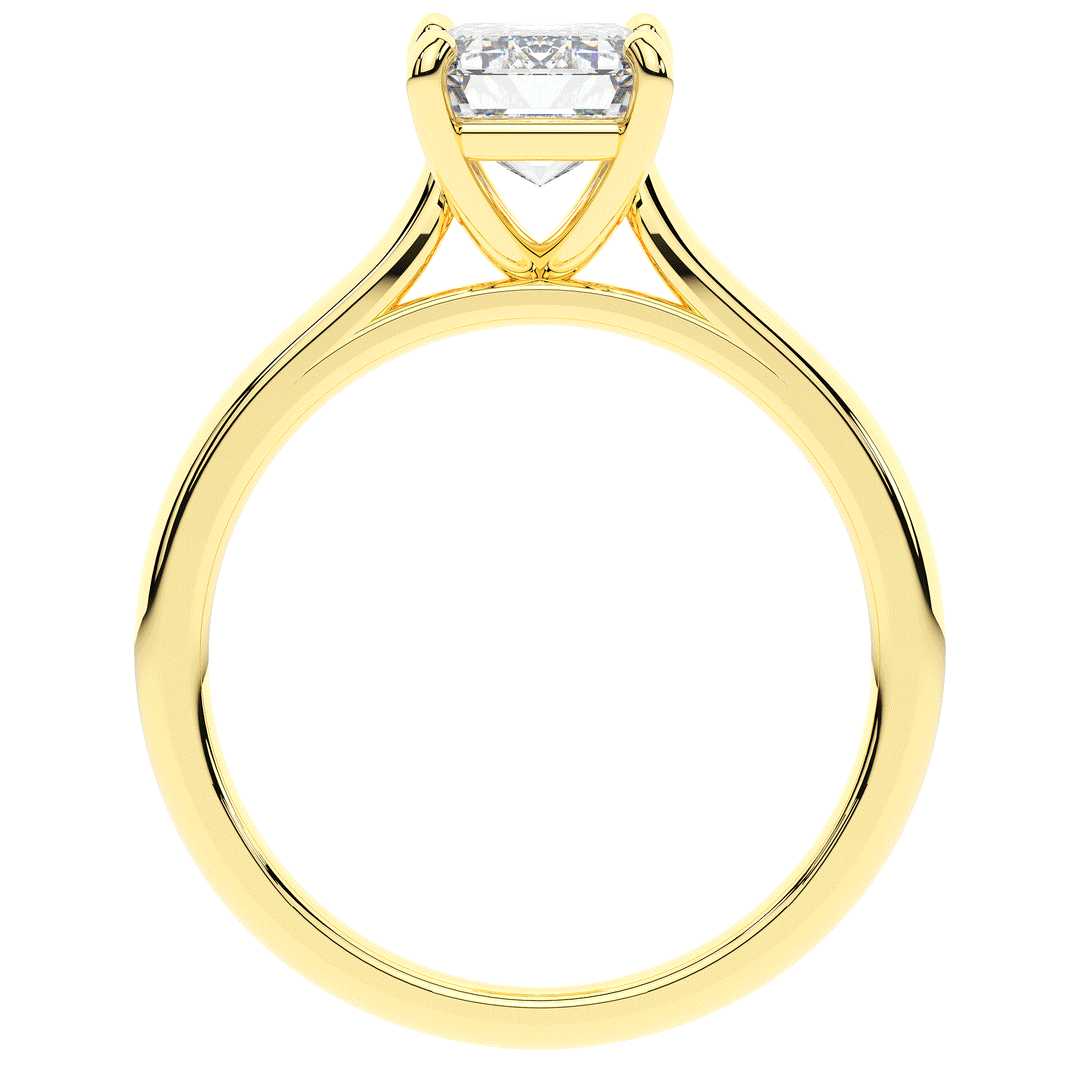 2.00CT.TW EMERALD CUT LAB DIAMOND SOLITAIRE ENGAGEMENT RING - Nazarelle