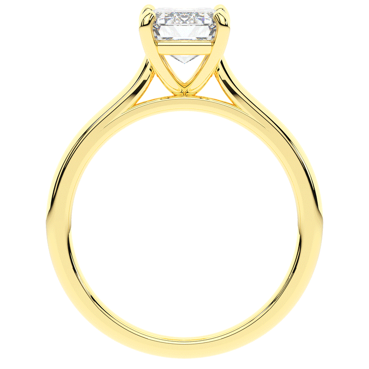2.00CT.TW EMERALD CUT LAB DIAMOND SOLITAIRE ENGAGEMENT RING - Nazarelle