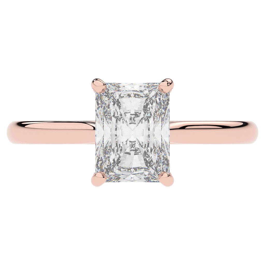 2.00CT RADIANT LAB DIAMOND SOLITAIRE ENGAGEMENT RING - Nazarelle