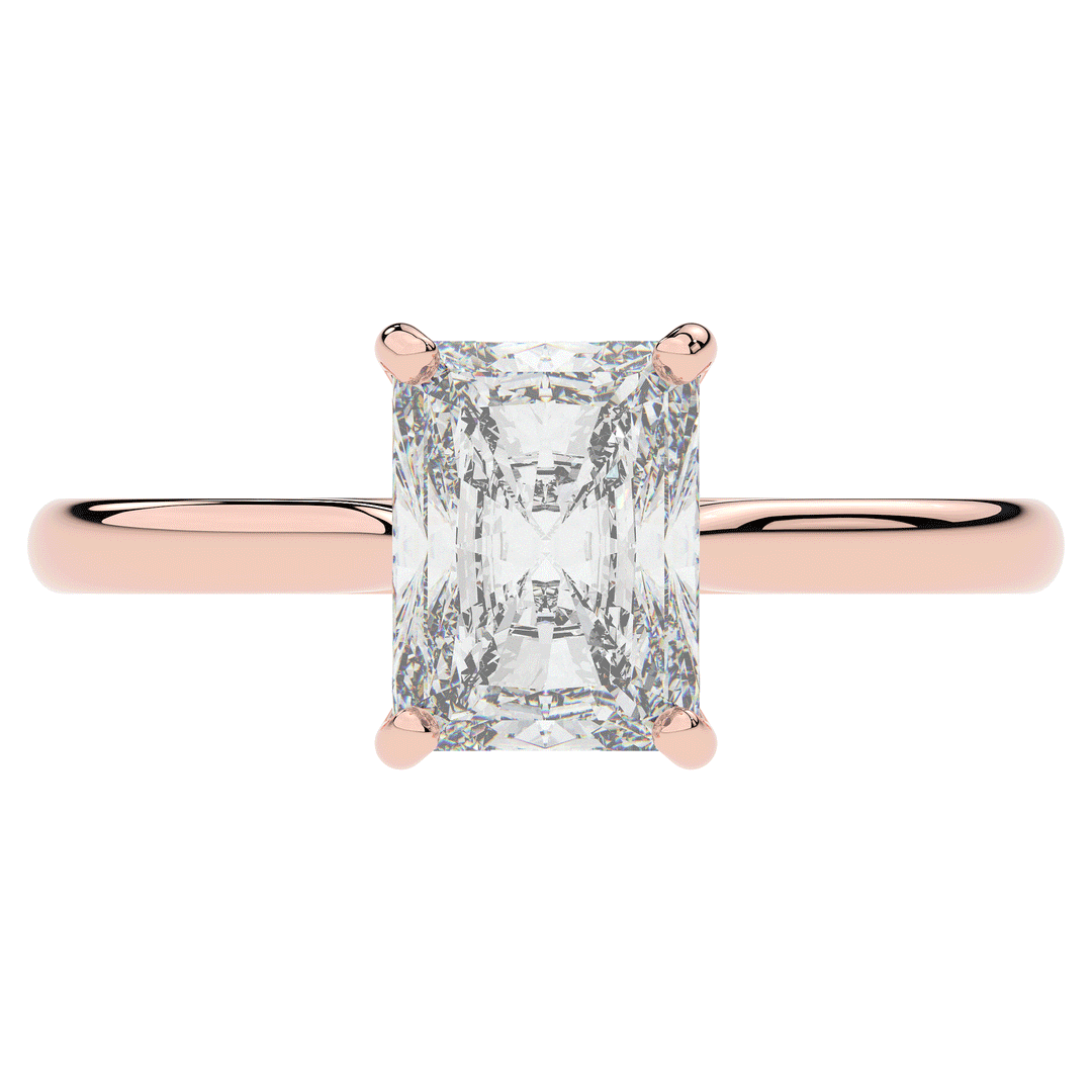 2.00CT RADIANT LAB DIAMOND SOLITAIRE ENGAGEMENT RING - Nazarelle