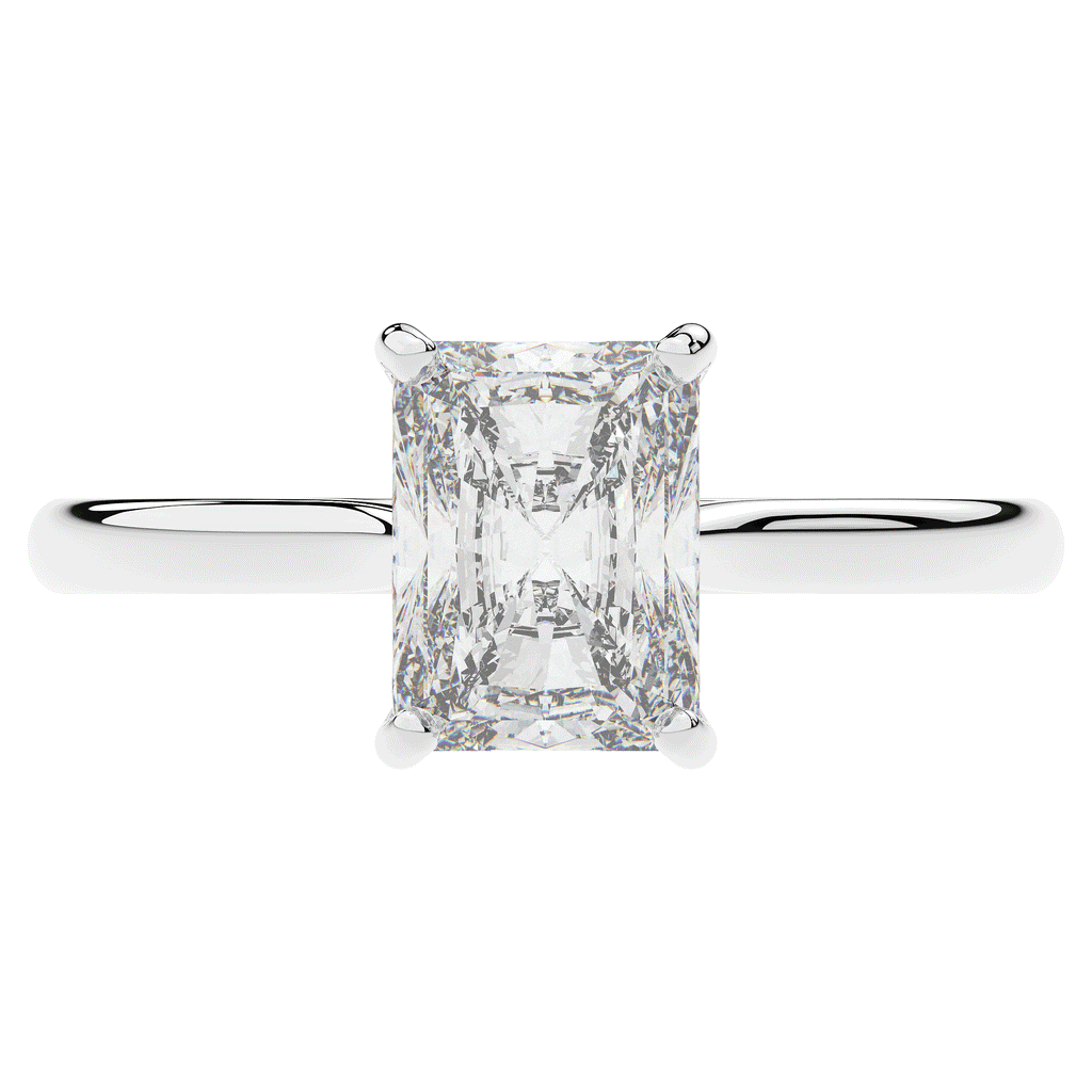 2.00CT RADIANT LAB DIAMOND SOLITAIRE ENGAGEMENT RING - Nazarelle