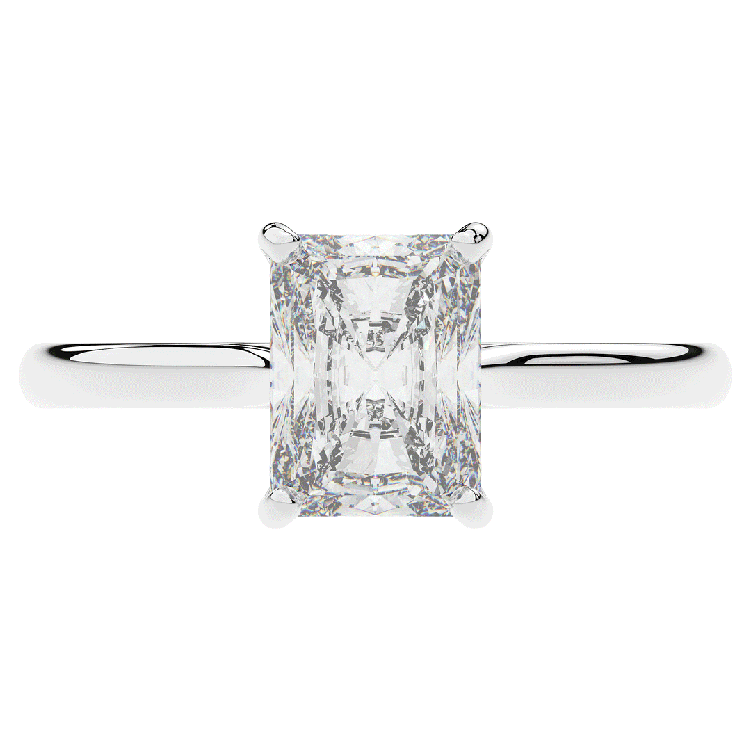 2.00CT RADIANT LAB DIAMOND SOLITAIRE ENGAGEMENT RING - Nazarelle
