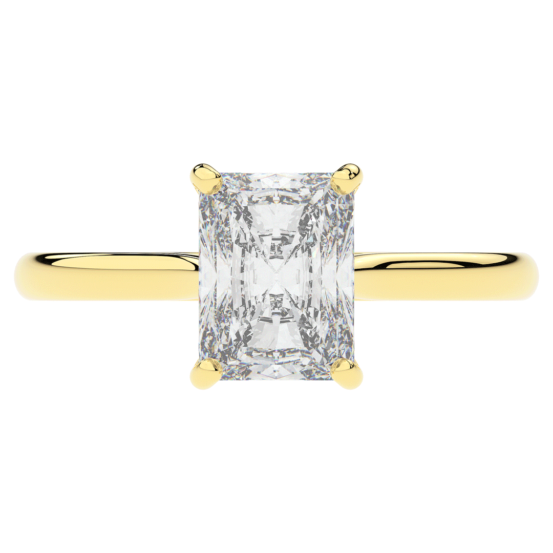 2.00CT RADIANT LAB DIAMOND SOLITAIRE ENGAGEMENT RING - Nazarelle