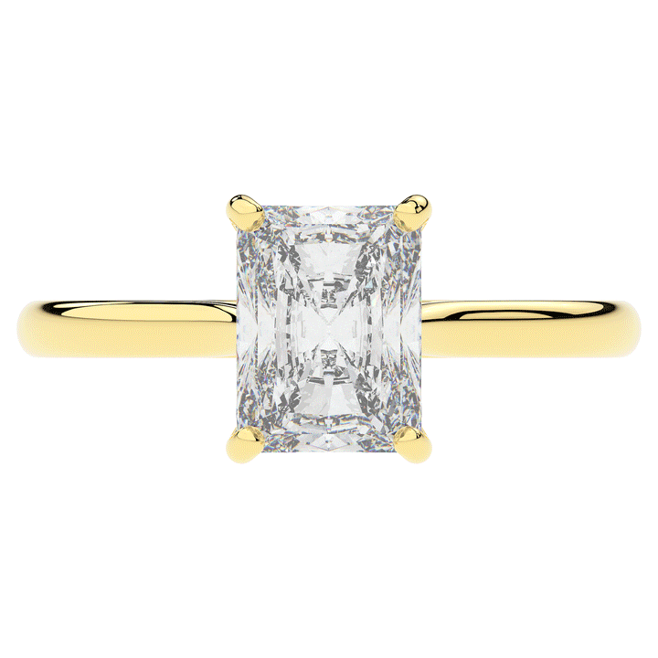 2.00CT RADIANT LAB DIAMOND SOLITAIRE ENGAGEMENT RING - Nazarelle