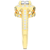 1.50CT.TW ROUND LAB DIAMOND HALO ENGAGEMENT RING - Nazarelle