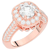 1.50CT.TW ROUND LAB DIAMOND HALO ENGAGEMENT RING - Nazarelle