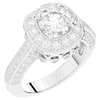 1.50CT.TW ROUND LAB DIAMOND HALO ENGAGEMENT RING - Nazarelle
