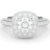 1.50CT.TW ROUND LAB DIAMOND HALO ENGAGEMENT RING - Nazarelle