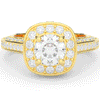 1.50CT.TW ROUND LAB DIAMOND HALO ENGAGEMENT RING - Nazarelle