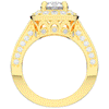 1.50CT.TW ROUND LAB DIAMOND HALO ENGAGEMENT RING - Nazarelle