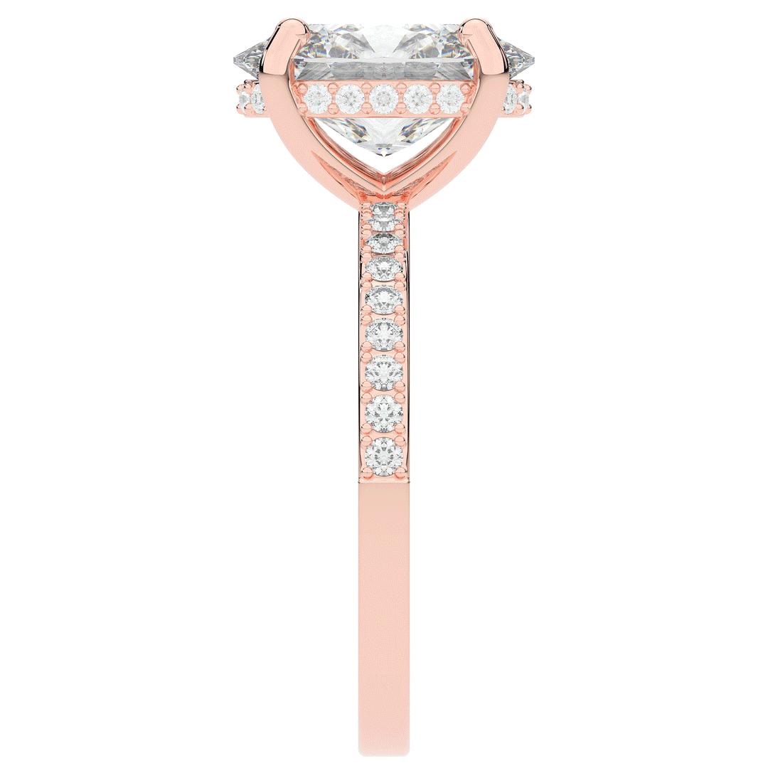 2.70CT.TW OVAL LAB DIAMOND SOLITAIRE ENGAGEMENT RING - Nazarelle