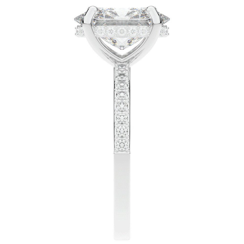 2.70CT.TW OVAL LAB DIAMOND SOLITAIRE ENGAGEMENT RING - Nazarelle